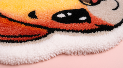 Playful animal shaped rug for dorm or cozy nook