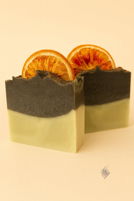Limited Edition Orange & Charcoal Artisan Soap 