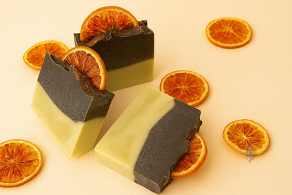 Limited Edition Orange & Charcoal Artisan Soap 