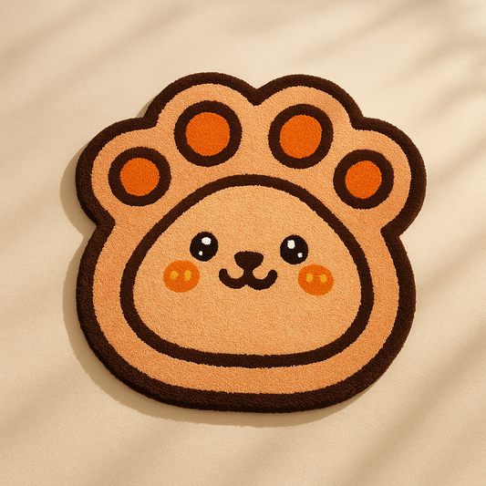 Hand Tufted Paw Print Area Rug 